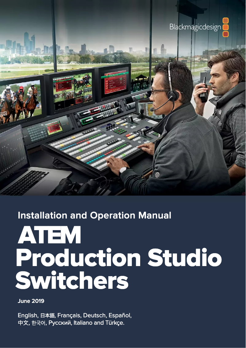 Page 1 de la notice Manuel utilisateur Blackmagic Design ATEM 1