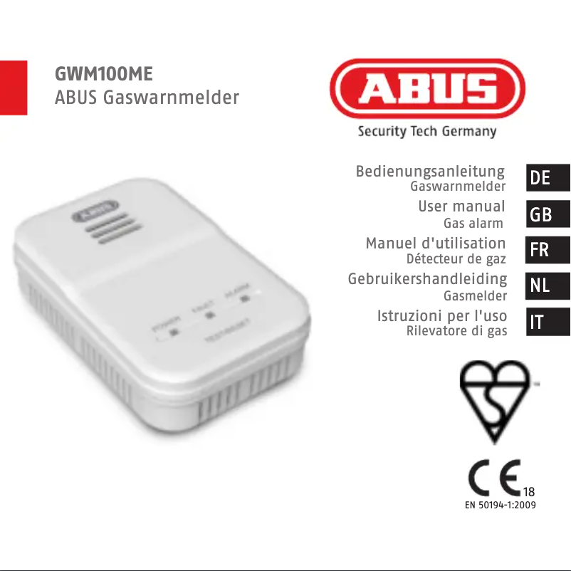 Page n°1 - Manuel utilisateur Abus GWM100ME