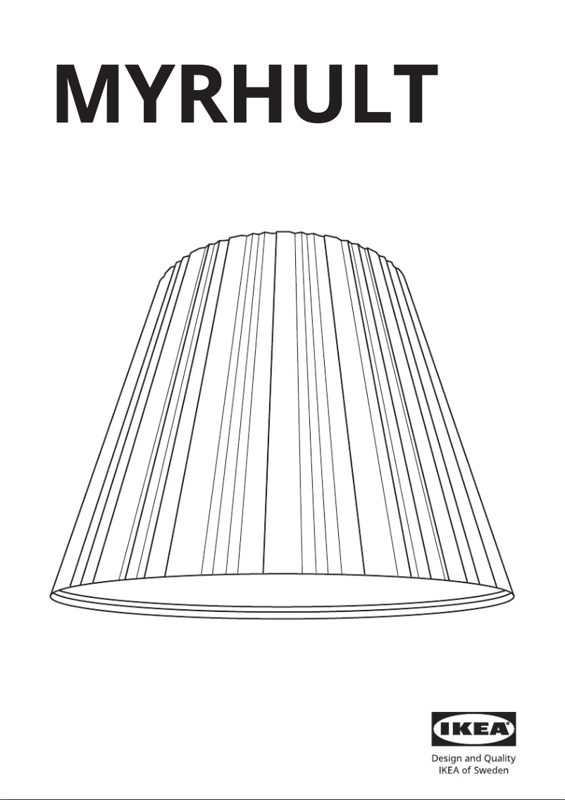 Page 1 de la notice Manuel utilisateur Ikea MYRHULT 504.054.56