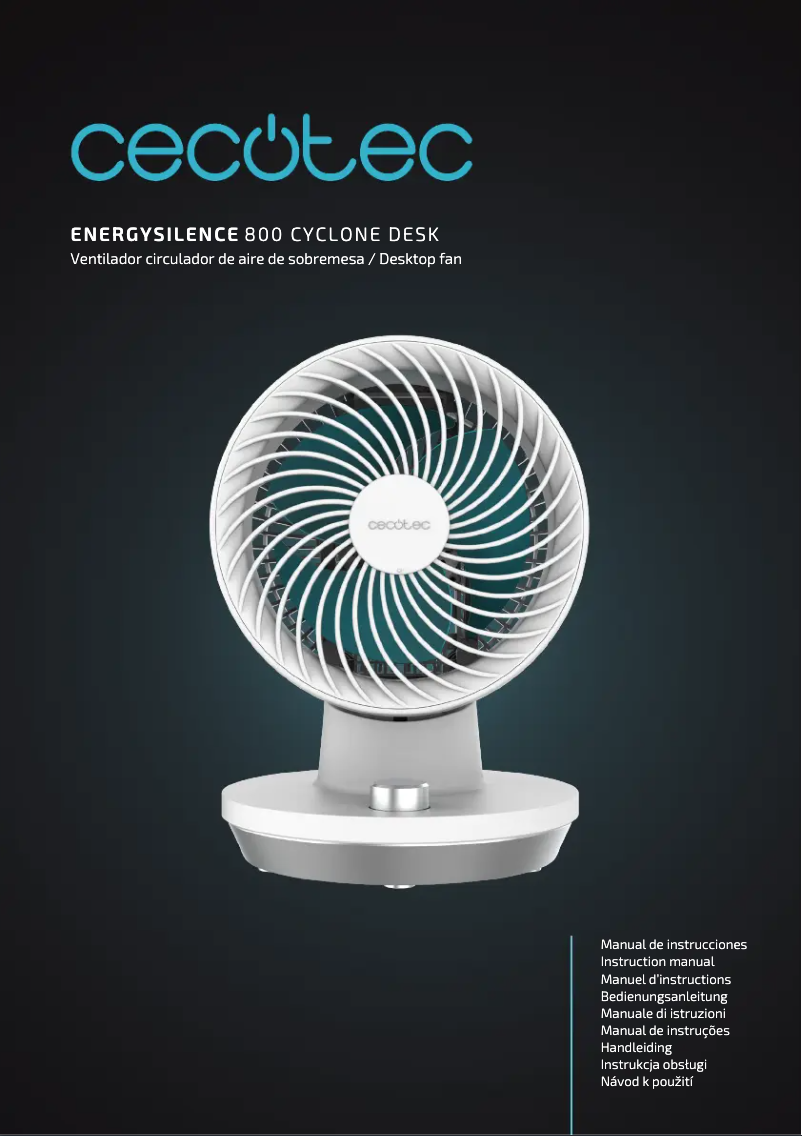 Page 1 de la notice Manuel utilisateur Cecotec EnergySilence 800 Cyclone Desk