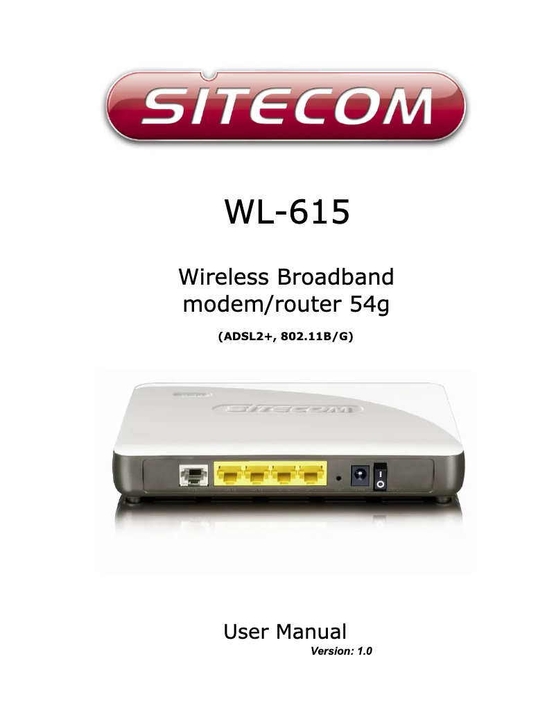 Page n°1 - Manuel utilisateur Sitecom WL-615