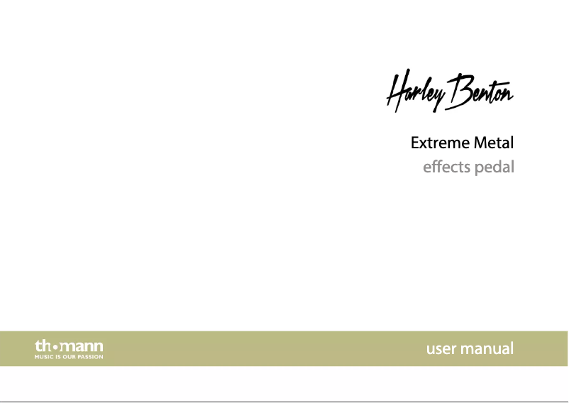 Page n°1 - Manuel utilisateur Harley Benton Extreme Metal