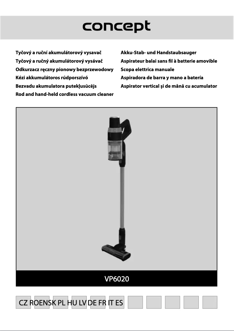 First page image of the manual for Iconic VP6020