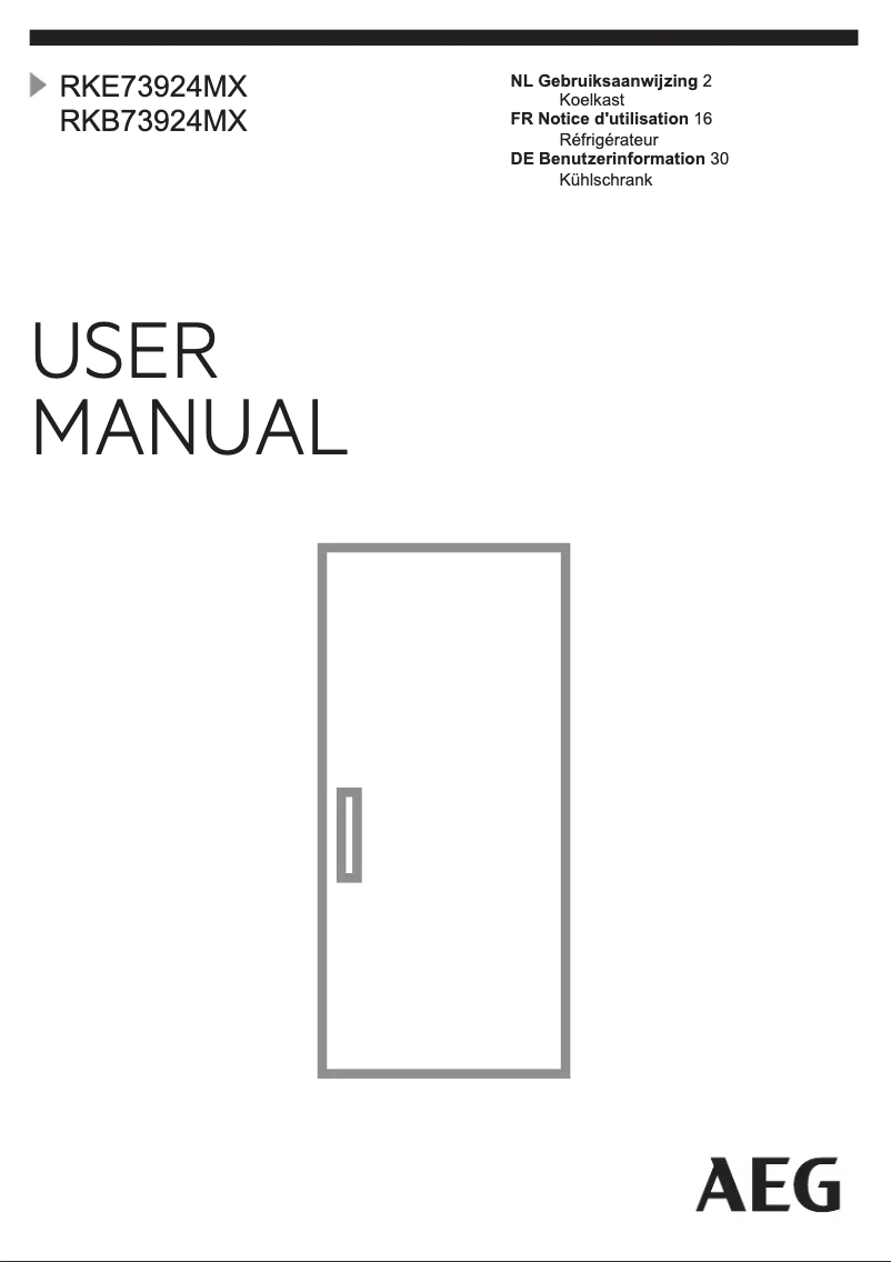 Página 1 del manual Manual de usuario AEG RKE73924MX