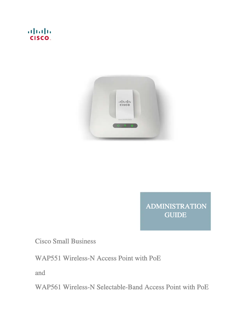 Page 1 de la notice Manuel utilisateur Cisco WAP551