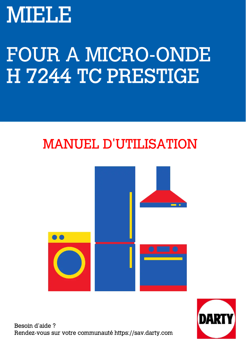Page 1 de la notice Manuel utilisateur Miele M 7244 TC