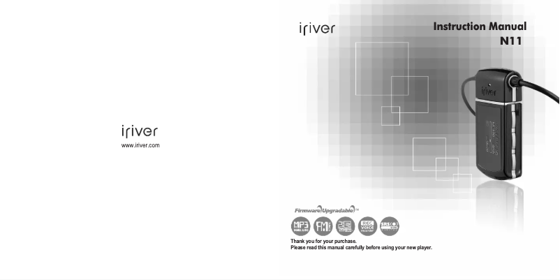 Page n°1 - Manuel utilisateur iRiver N11