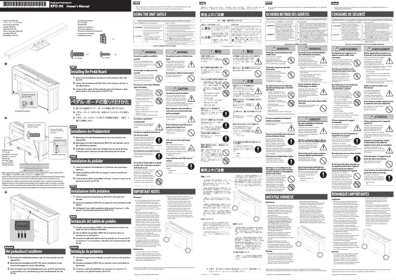 Page 1 de la notice Manuel utilisateur Roland KPD-90