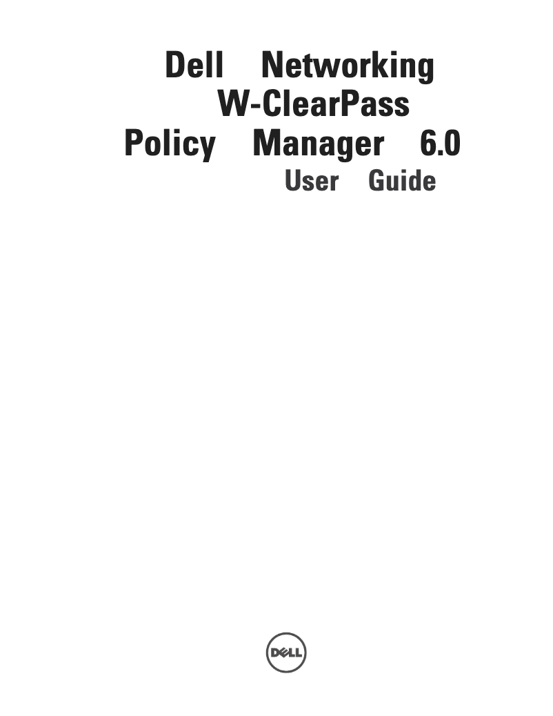 Page 1 de la notice Manuel utilisateur Dell ClearPass 500