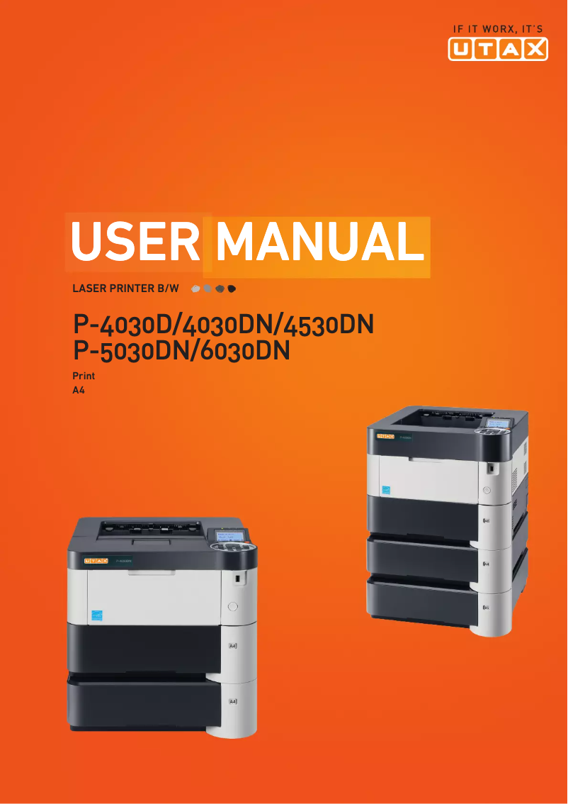 Page n°1 - Manuel utilisateur Utax P-5030DN