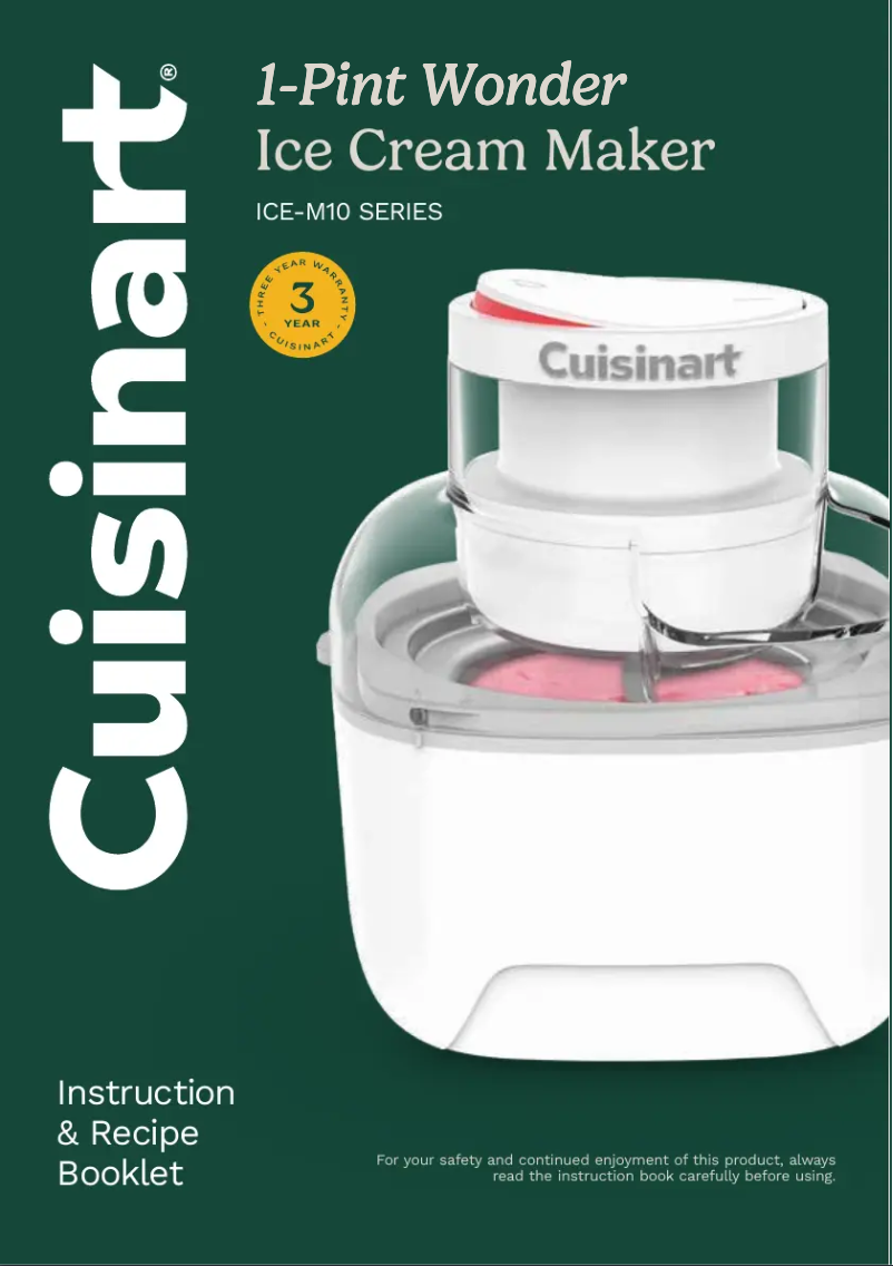 Image de la première page du manuel de l'appareil 1 Pint Wonder ICE-M10