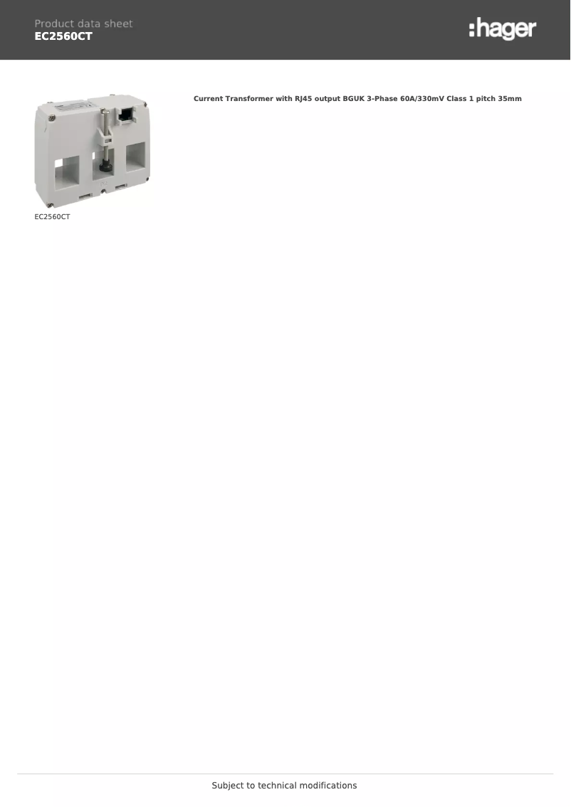 Page n°1 - Manuel utilisateur Hager EC2560CT