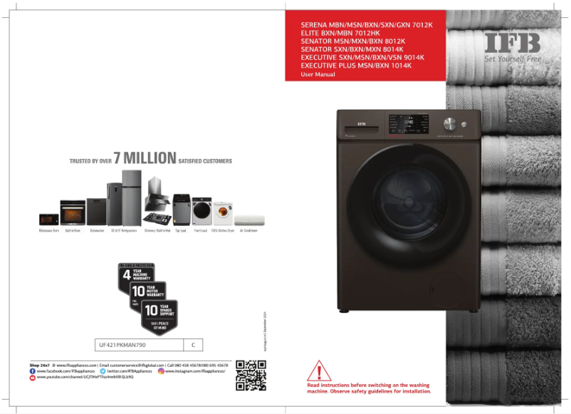 Image de la première page du manuel de l'appareil Serena BXN 7012K