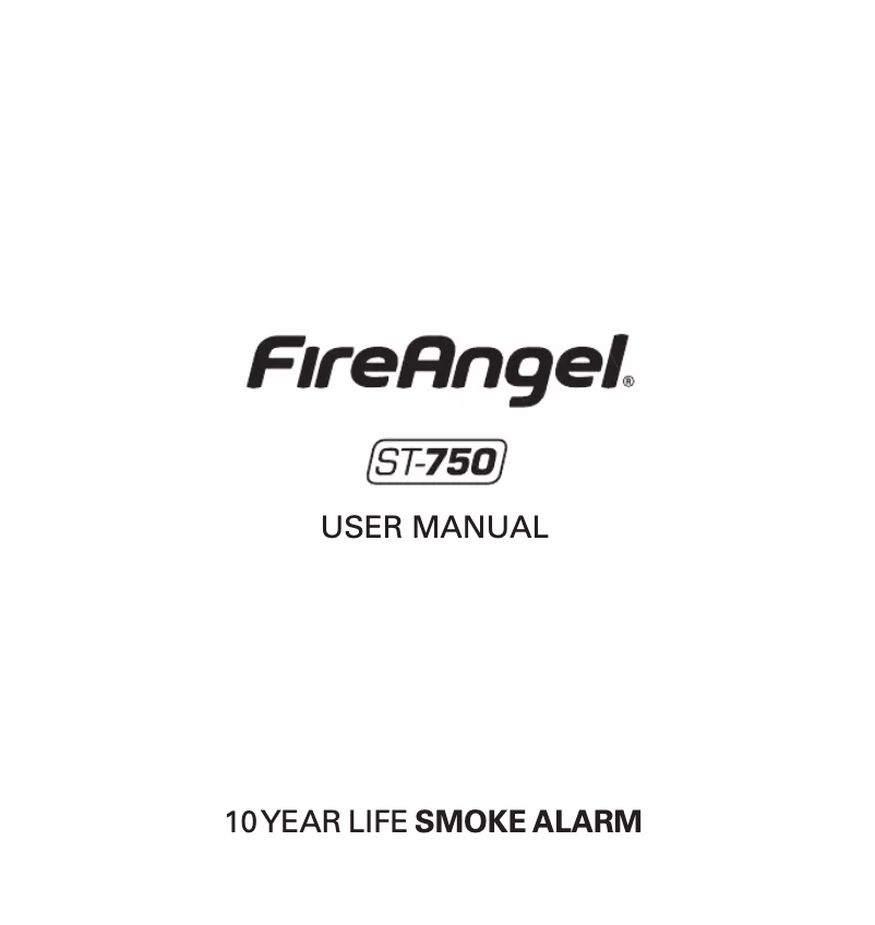 Page n°1 - Manuel utilisateur FireAngel ST-750
