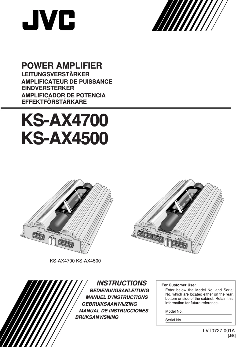 Page n°1 - Manuel utilisateur JVC KS-AX4700