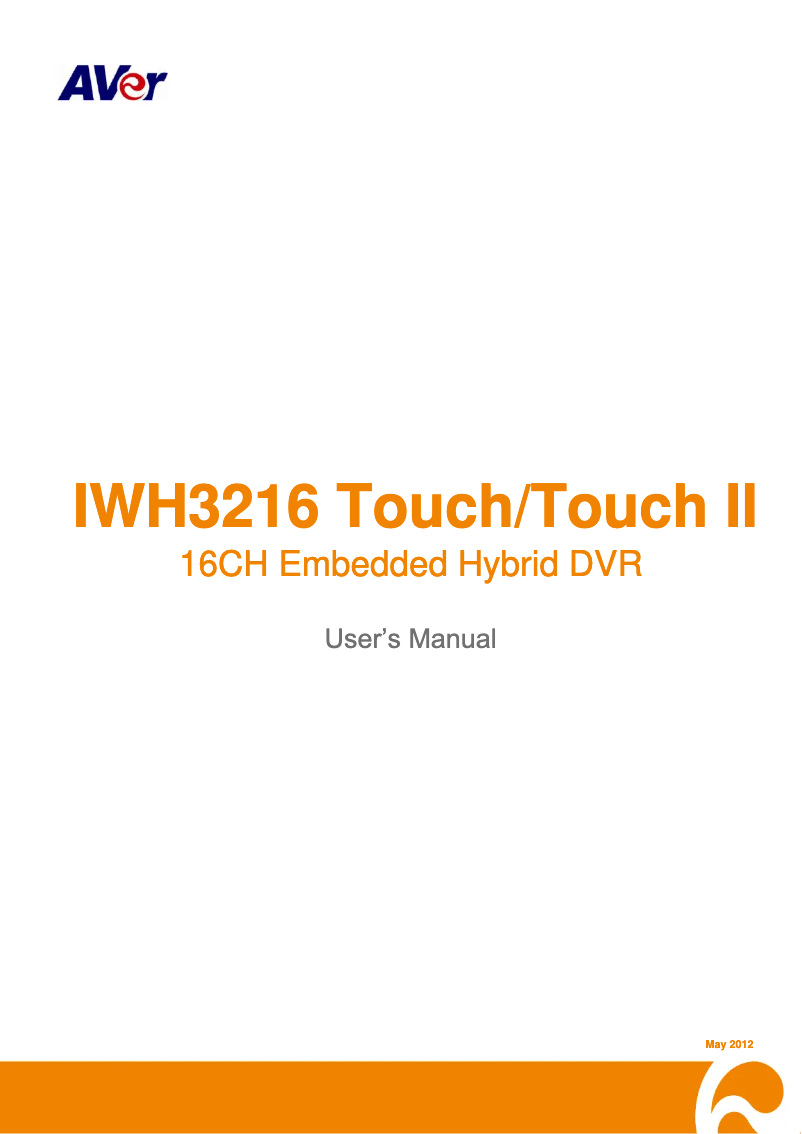 Imagen de la primera página del manual del dispositivo IWH3216 Touch II