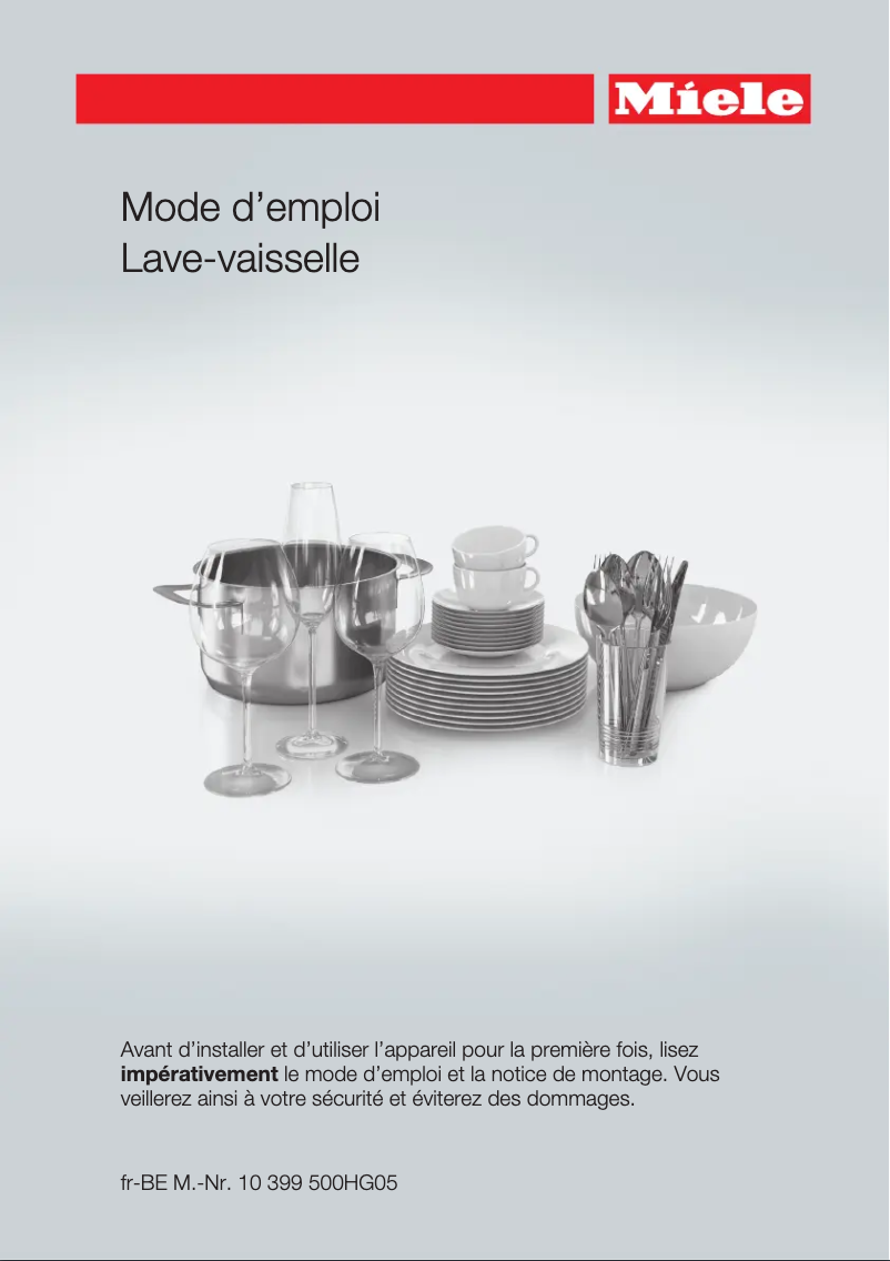 Page n°1 - Manuel utilisateur Miele G 6660 VI