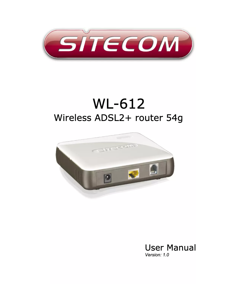 Page n°1 - Manuel utilisateur Sitecom WL-612