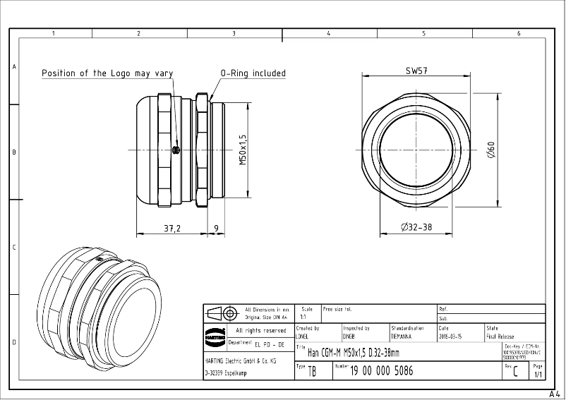Página 1 del manual Manual de usuario Harting 19 00 000 5086