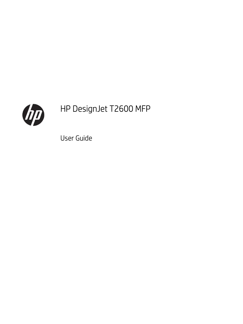 Página 1 del manual Manual de usuario HP DesignJet T2600dr