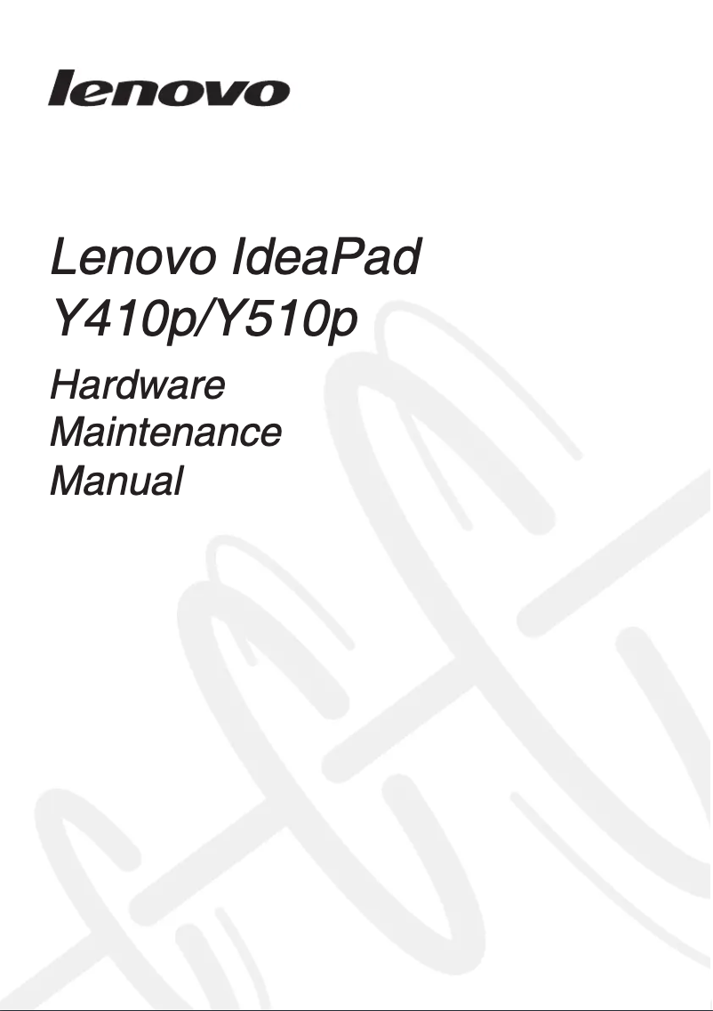 Image de la première page du manuel de l'appareil IdeaPad Y410P-ISE