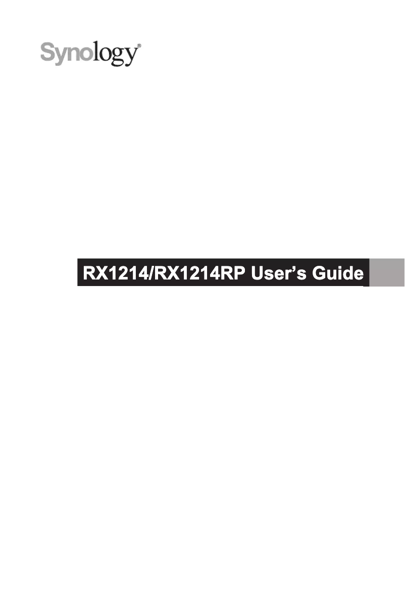 Image de la première page du manuel de l'appareil RX1214