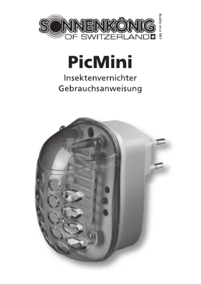 Page 1 de la notice Manuel utilisateur Sonnenkönig PIC MINI