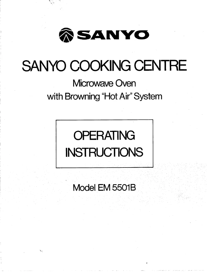 Page n°1 - Manuel utilisateur Sanyo EM-5501B