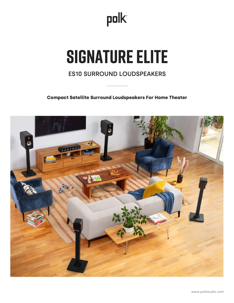 Page 1 de la notice Fiche technique Denon Signature Elite ES10