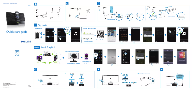 Page n°1 - Guide de démarrage rapide Philips AS141