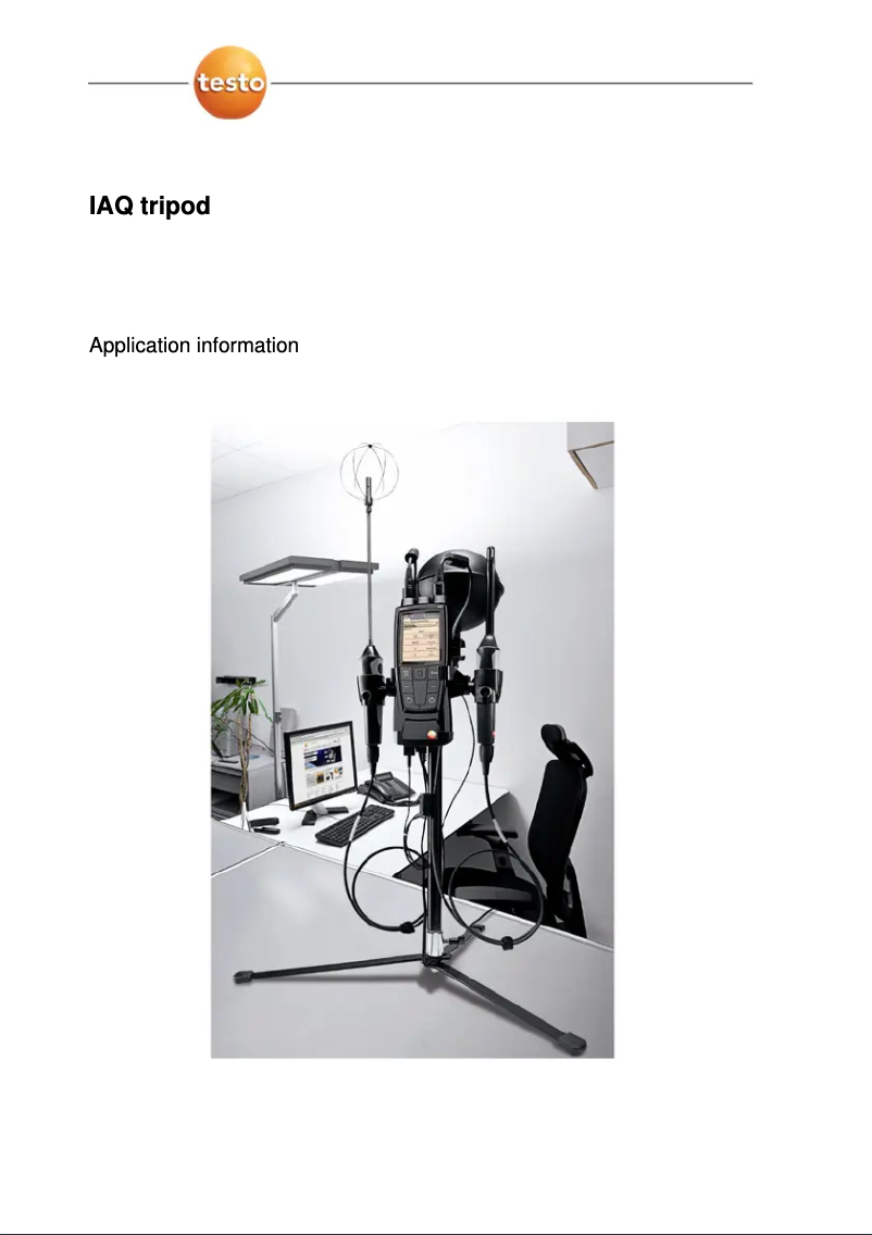 Page n°1 - Manuel utilisateur Testo IAQ tripod
