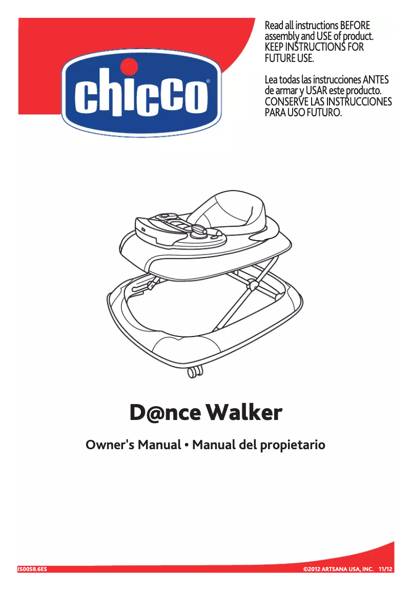 Page n°1 - Manuel utilisateur Chicco D@nce Walker