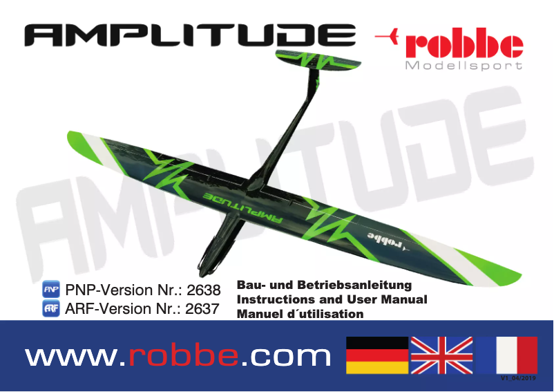 Page 1 de la notice Manuel utilisateur Robbe Amplitude ARF