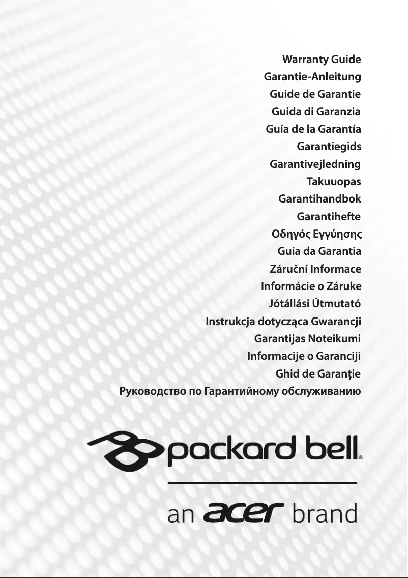 Page n°1 - Manuel utilisateur Packard Bell 236DBD