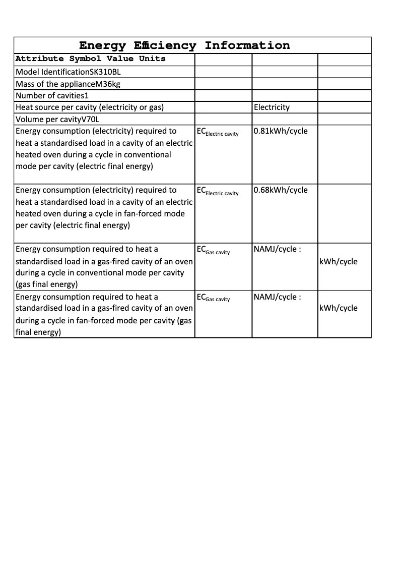 Page 1 de la notice Fiche technique CDA SK310SS