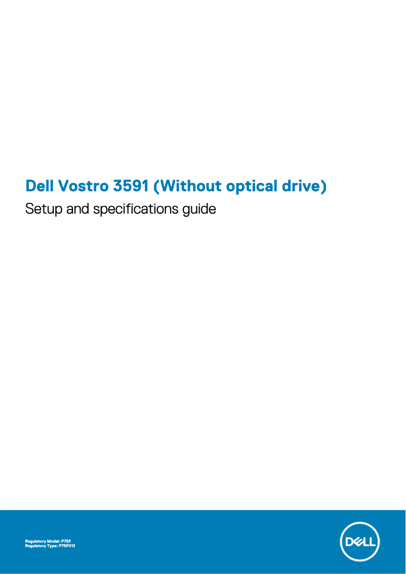 Page 1 de la notice Manuel utilisateur Dell Vostro 3591