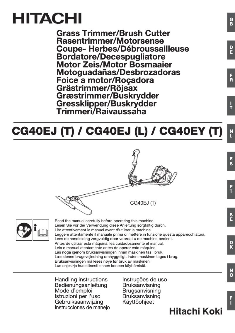 Page n°1 - Manuel utilisateur Hitachi CG 40EJ(T)