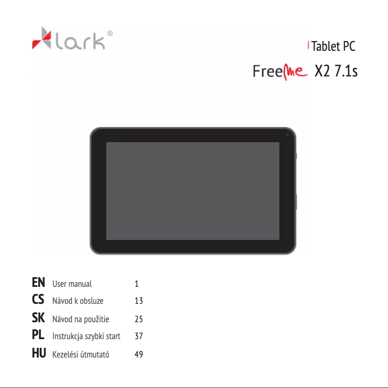 Page 1 de la notice Manuel utilisateur Lark FreeMe X2 7