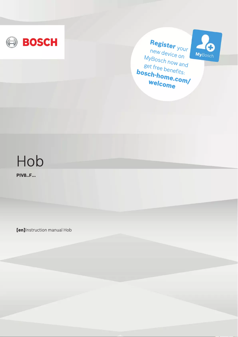 Page 1 de la notice Manuel utilisateur Bosch PIV851FB1E