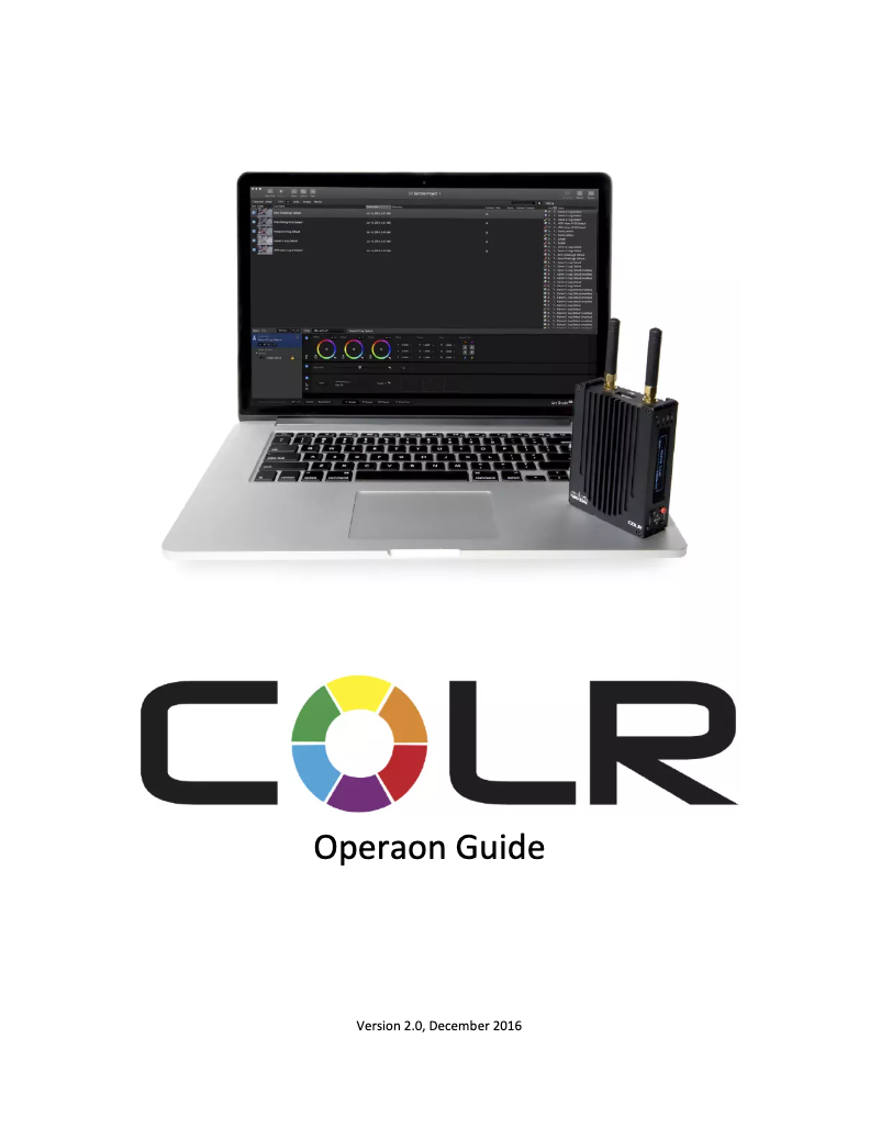 Página 1 del manual Manual de usuario Teradek COLR