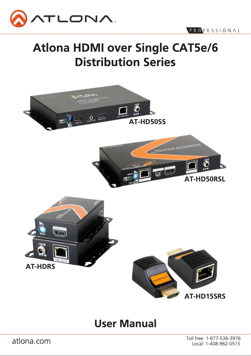 Imagen de la primera página del manual del dispositivo AT-HD50SS