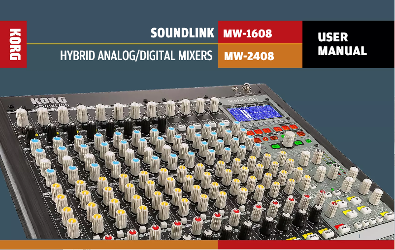 Page n°1 - Manuel utilisateur Korg SoundLink MW-1608