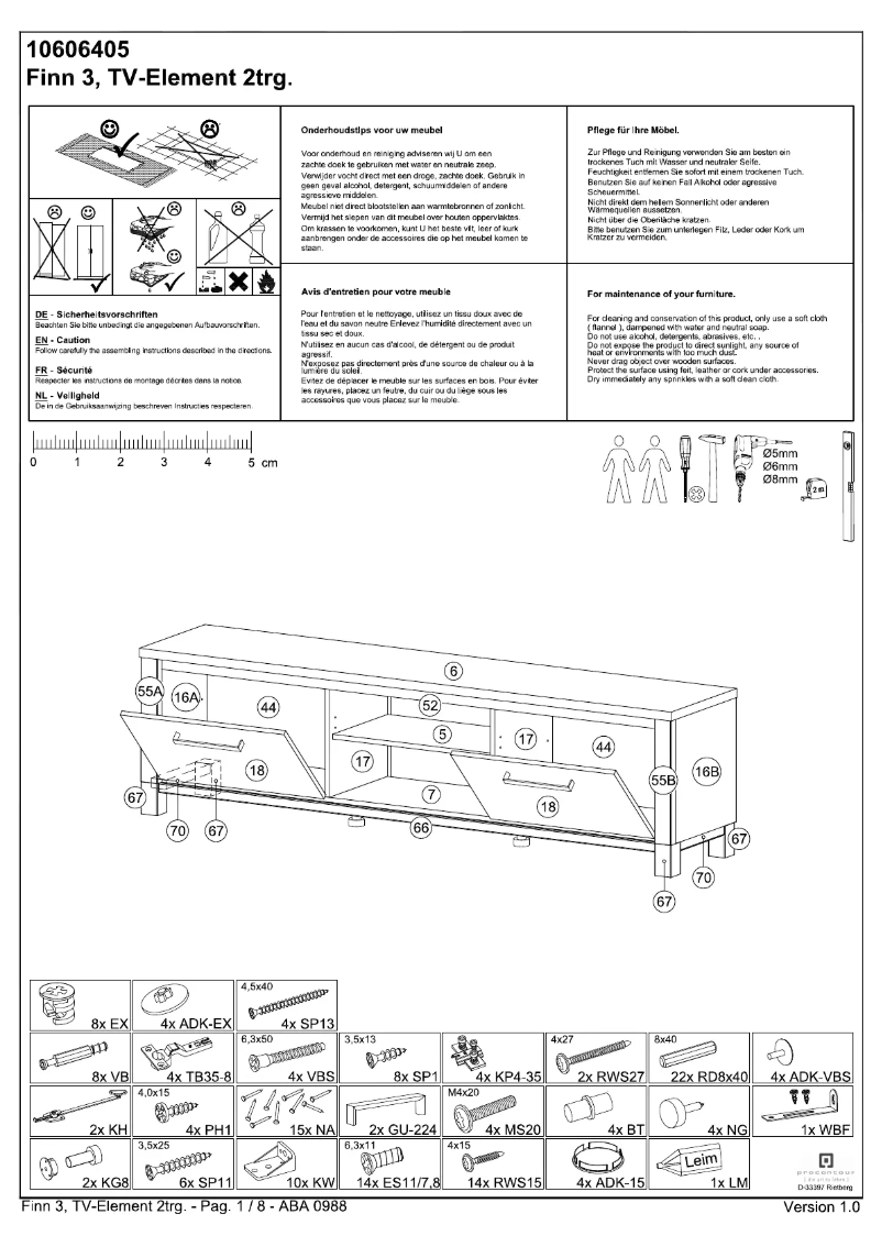 Page 1 de la notice Manuel utilisateur Leen Bakker Finn 3