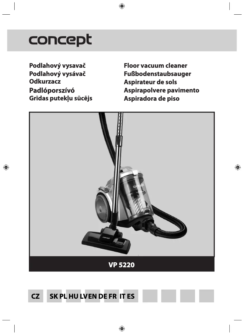 Imagen de la primera página del manual del dispositivo VP5220