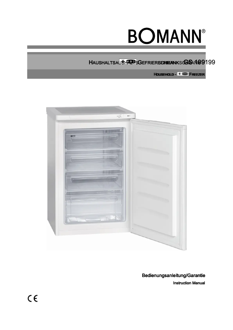 Page 1 de la notice Manuel utilisateur Bomann GS 199