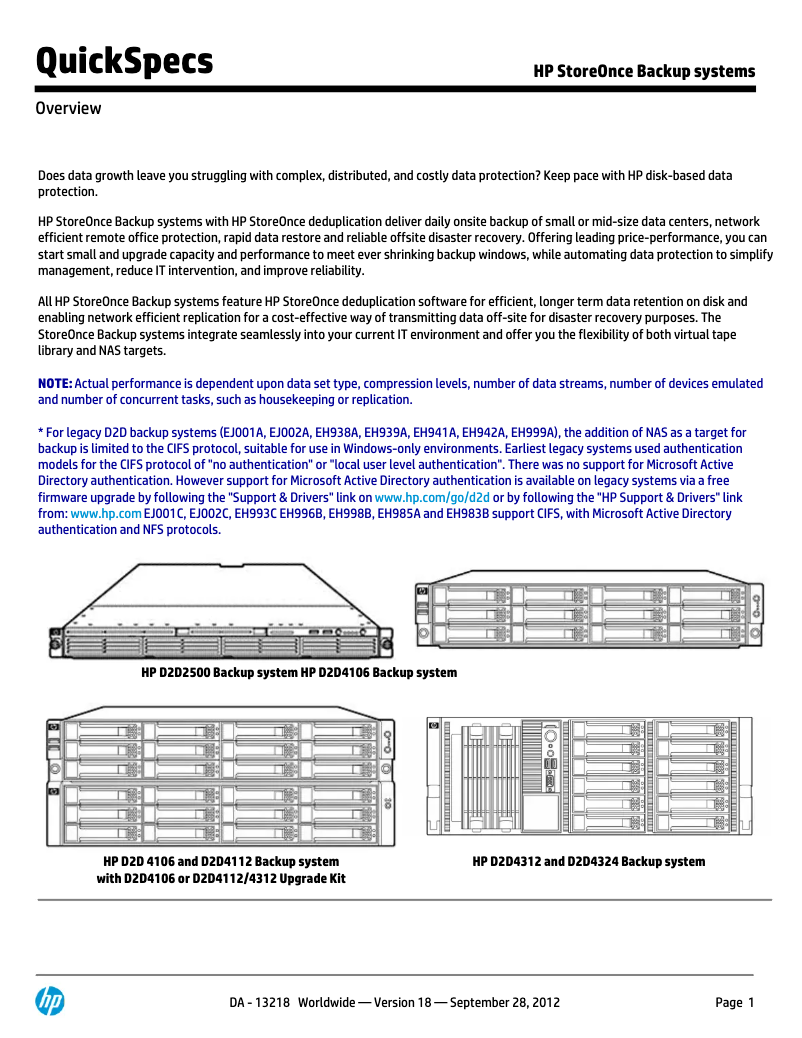 Page 1 de la notice Manuel utilisateur HP StorageWorks D2D2502i