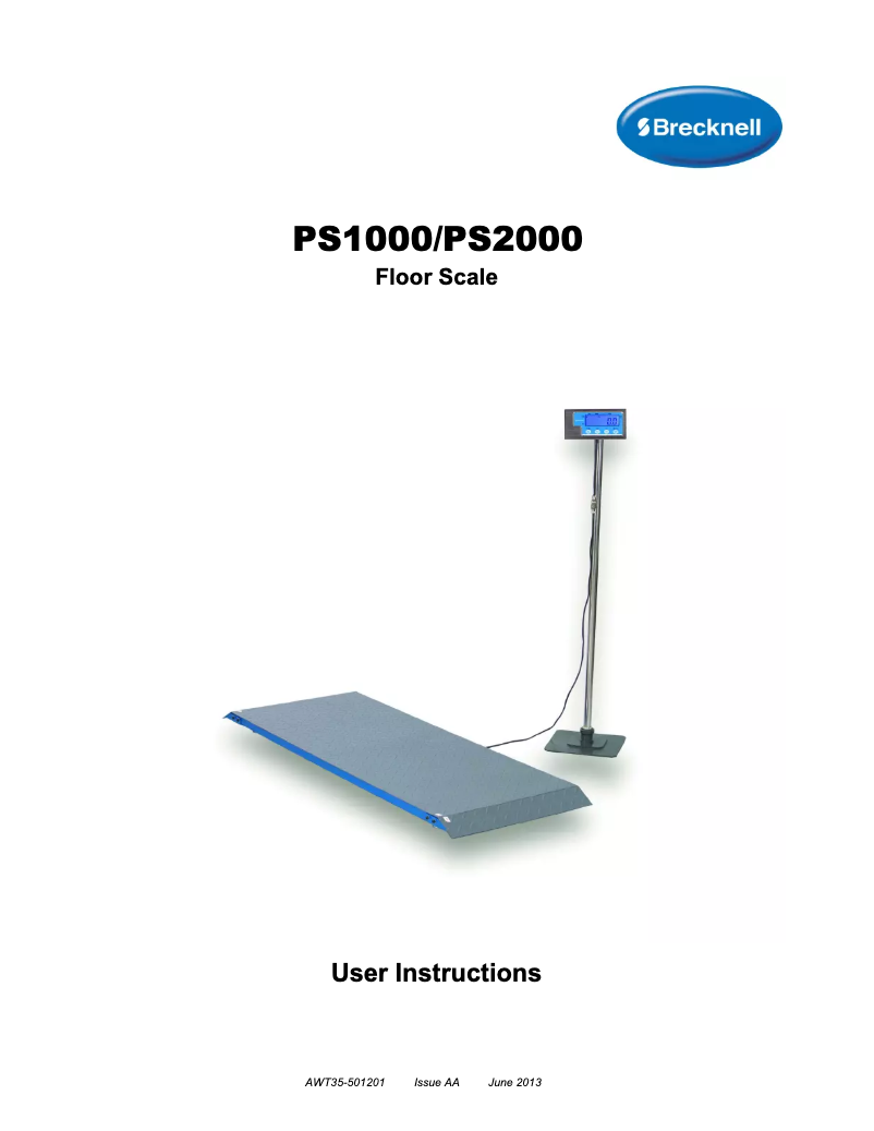 Page 1 de la notice Manuel utilisateur Brecknell PS2000
