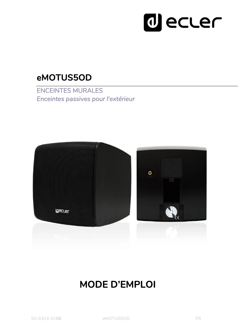 Page 1 de la notice Manuel utilisateur Ecler eMOTUS 5 OD