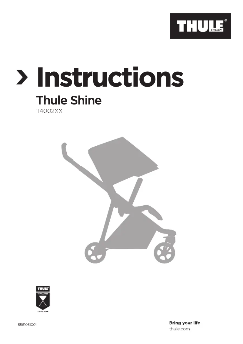 Page 1 de la notice Manuel utilisateur Thule Shine