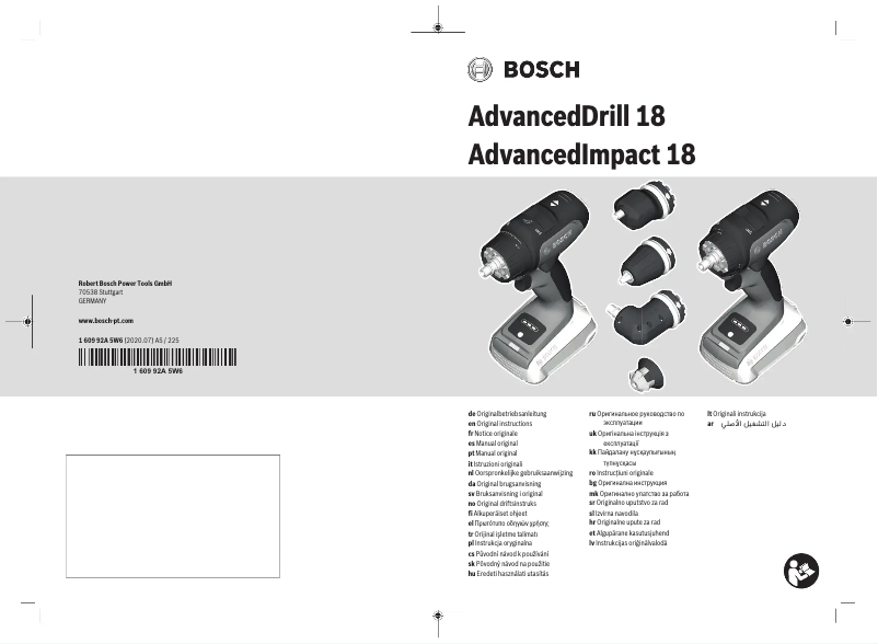 Page 1 de la notice Manuel utilisateur Bosch AdvanceDrill 18